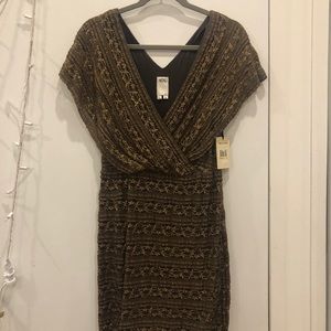 Ali Ro Lace Gold Latte Lace Dress